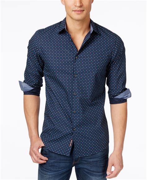 michael kors blue shirt with logo drawstring|Michael Kors Men's Shirts .